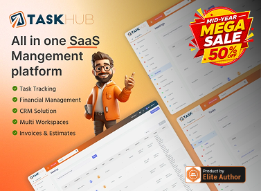 Taskhub SaaS - Project Management Tool, Finance & CRM Tool