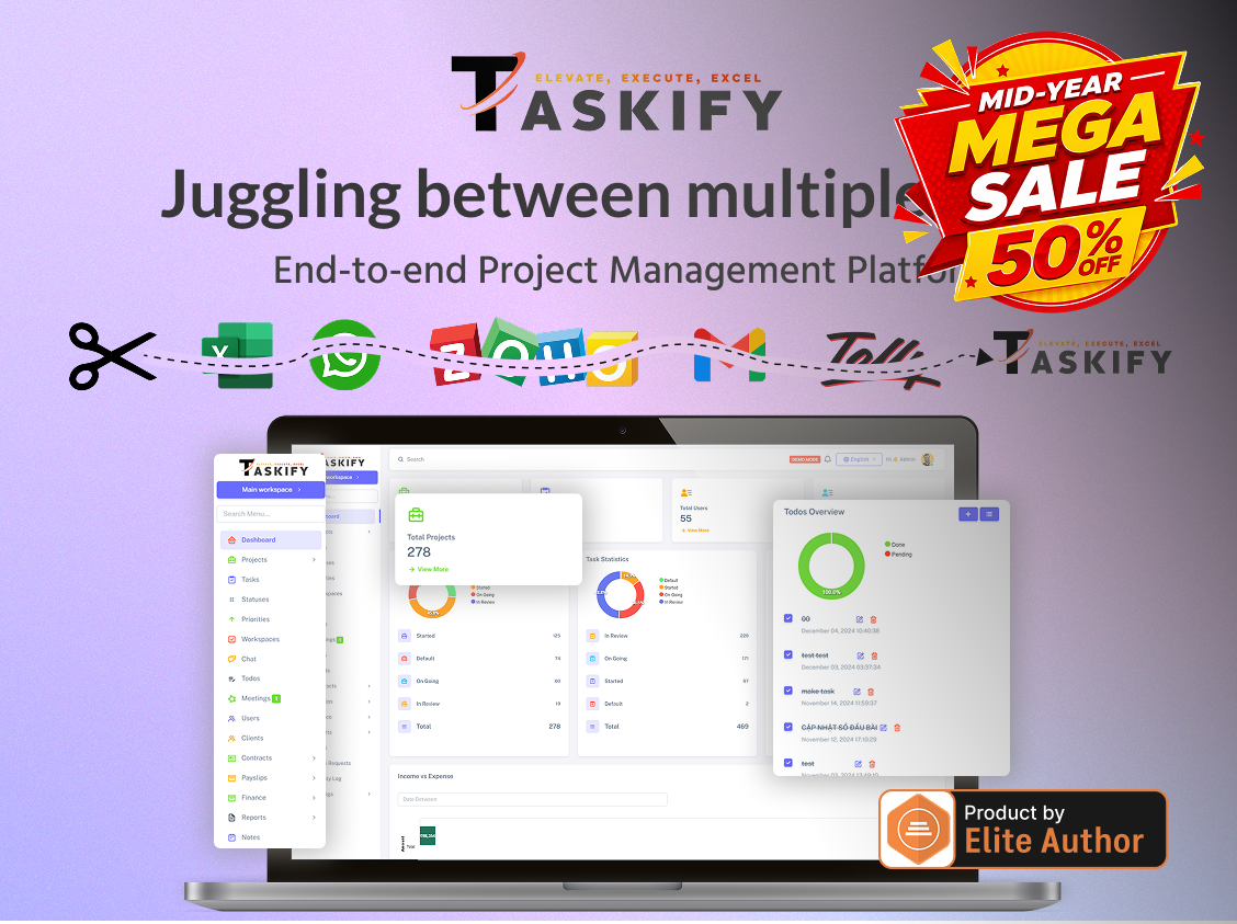 Taskify - Project Management - Task Management & Productivity Tool